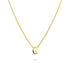 Initials Brick Alphabet Letter Necklace Gold Layered Steel Jewellery
